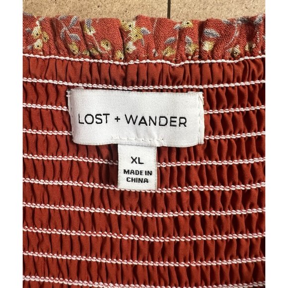 Lost + Wander Women Endless Summer Maxi Dress Floral Orange Size XL - Picture 4 of 9